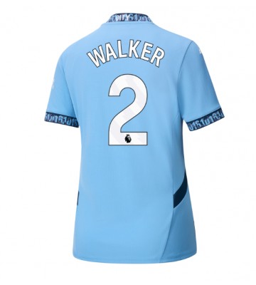 Manchester City Kyle Walker #2 Primera Equipación Mujer 2024-25 Manga Corta